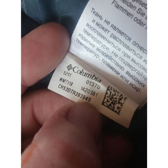 Columbia interchange rain coat extra large packable hooded gray/ red Vintage 90s - Picture 5 of 5